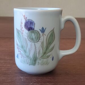 Vintage Buchan Portobello Scotland Hand Painted Finest Stoneware Mug Thistleware